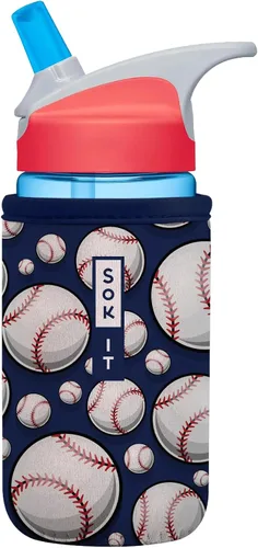 Vista 209 de Sok It BotlSok Funda para botella de agua con cubierta de neopreno aislante (Floral abstracto, se ajusta a CamelBak o Nalgene de 12 onzas)