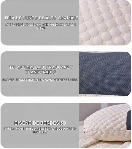 Vista 8 de Almohadas para dormir de lado, almohada de protección de vértebra cervical, almohada de cama de altura ajustable para dolor de cuello, almohada