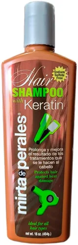 Vista 2 de Mirta de Perales Champú de queratina, 16 oz (paquete de 3)