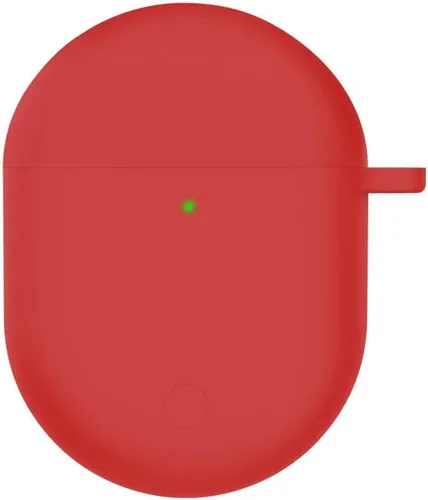 Vista 2 de DAYJOY - Juego de 2 fundas protectoras de silicona suave compatibles con Xiaomi Redmi Buds 4 Auriculares Funda protectora con llavero (rojo + verde)