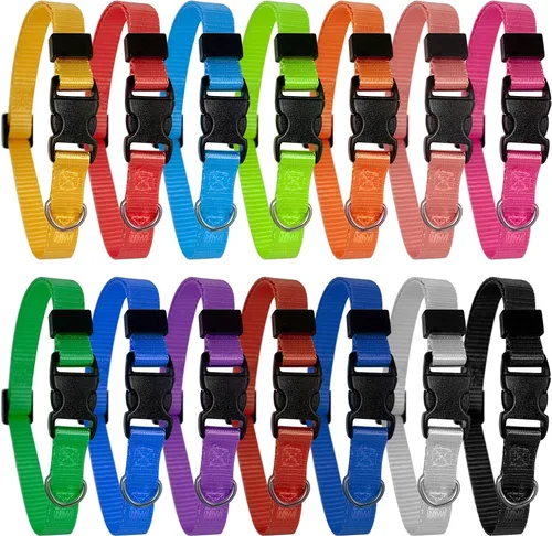 Vista 8 de Collar de identificación para cachorro, collares ajustables de identificación para perros recién nacidos, de nailon súper suave, collares de arena