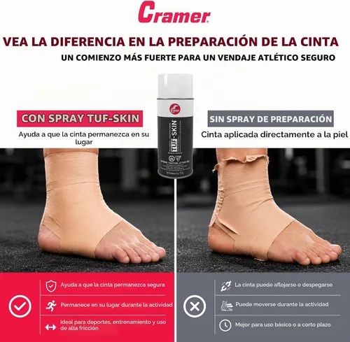 Vista 4 de Cramer Base de cinta para cinta atlética, adherente para cinta de kinesiología, leotardos de gimnasia