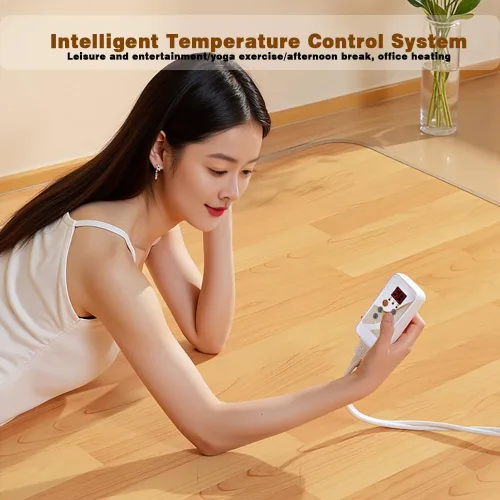 Vista 5 de Calentador eléctrico de piso, alfombra térmica, impermeable con infrarrojos, alfombra con temperatura ajustable y temporizador (19.7 x 78.7 in)