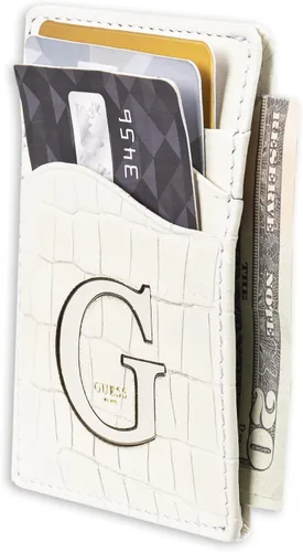 Vista 4 de GUESS Billetera RFID para hombre, hueso, talla única, Hueso
