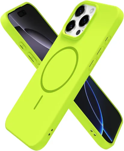 Vista 247 de Oakxco Funda de Silicona Mag Safe para iPhone 12 Pro Max, Funda Magnética Delgada y Fina Compatible con Carga Inalámbrica MagSafe, Bonita Funda