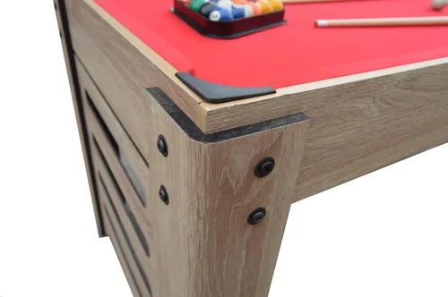 Vista 19 de Hathaway Madison - Mesa multijuego 6 en 1 de 54 pulgadas, ideal para salas de juegos familiares, incluye billar, futbolín, hockey deslizante, tenis
