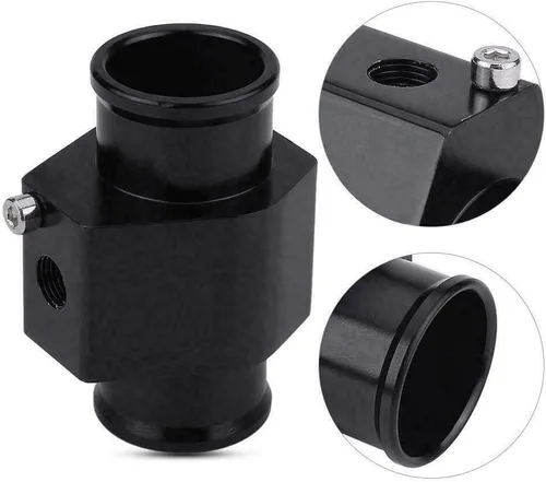 Vista 6 de Kit de cableado y sensor de termostato de ventilador eléctrico con adaptador de manguera de refrigerante en línea para radiador automotriz 200'F