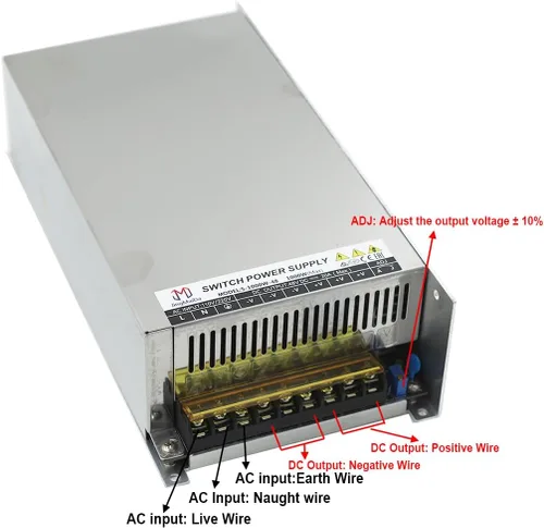 Vista 3 de Fuente de alimentación conmutada 1000W DC 13.8V 72A Adaptador de corriente Transformador de controlador 220V/110V AC para CCTV, proyecto