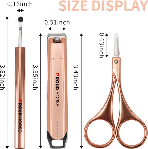 Vista 2 de Juego de cortaúñas para manicura y pedicura, cortaúñas para las uñas de los pies para mujeres y hombres, herramienta de cuidado de uñas con lujosa
