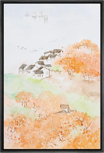 Vista 42 de NWT Juego de impresiones enmarcadas para pared, ramo de flores amarillas, capullos de flores amarillas, ilustraciones de plantas florales, arte