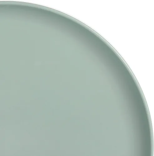 Vista 3 de Gibson Home Canyon Crest - Juego de melamina mate apilable - Verde salvia, servicio para cuatro (12 piezas)