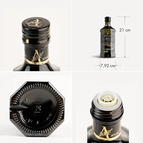 Vista 5 de Atlas - Aceite de oliva virgen extra prensado en frío, rico en polifenoles, de Marruecos, recién cosechado y sin procesar, procedente de una única