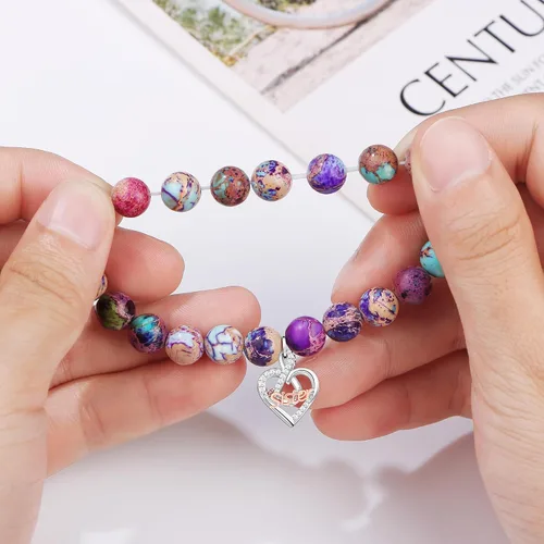 Vista 5 de Regalo único para mujer, regalo significativo para hija, nieta, joyería colorida para mujer, regalo para mamá, esposa, hermana, abuela, tía
