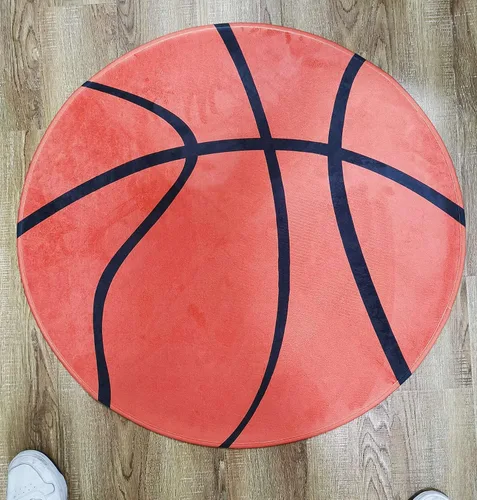 Vista 3 de SUNONE11HKA Sport Fans - Alfombra redonda diseñada para baloncesto, alfombra de suelo para guardería, dormitorio, habitación de los niños, sala