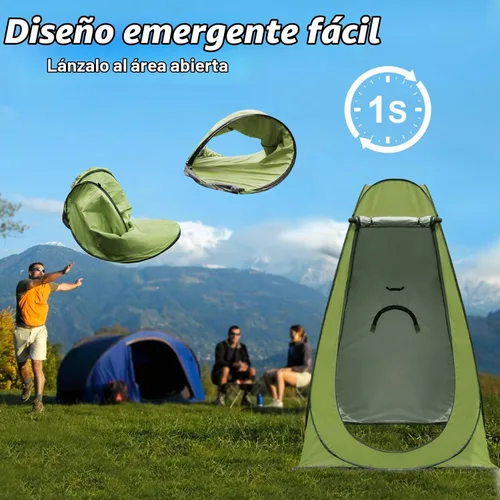 Vista 5 de Anngrowy Pop Up Privacy Shower Tent - Portable Outdoor Camping Bathroom Toilet Changing Dressing Room - UPF40+ Waterproof