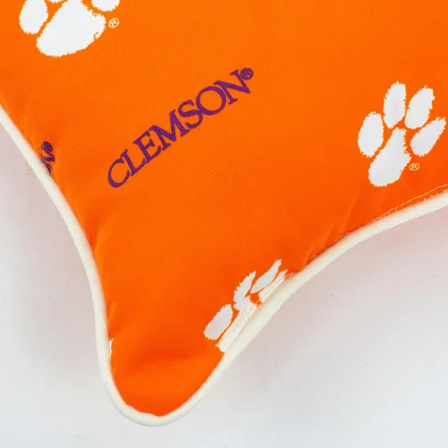 Vista 5 de College Covers Almohada decorativa para exteriores, 16 x 16 pulgadas, Tigres de Clemson Clemson Tigers