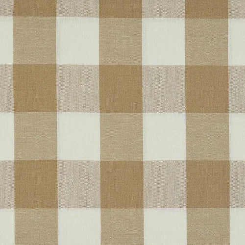 Vista 3 de Park Designs Juego de 4 manteles individuales con respaldo de búfalo natural Cotton Self-Backed Reversible Design Beige & White Check Table