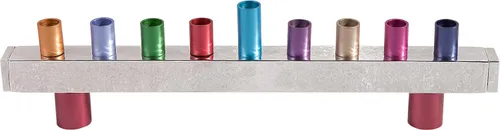 Vista 19 de Majestic Giftware Menorá de Janucá chapada en plata con diseño de cuentas (MN-HA123) Compatible con velas estándar de Janucá Calidad duradera