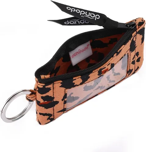 Vista 10 de Combo de funda de identificación con cremallera de algodón para mujer y cordón (varios equipos disponibles), llavero, cartera con cordón de moda (4#)