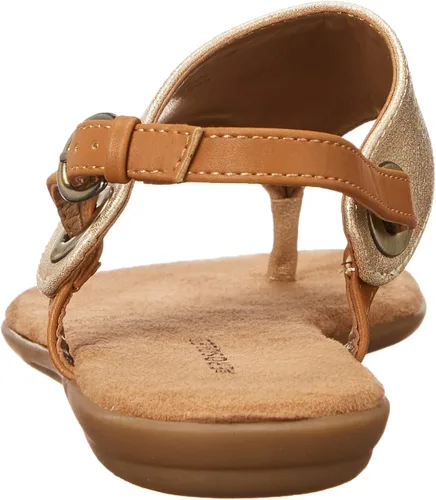 Vista 3 de Aerosoles Chanclas Conchlusion para mujer, dorado metálico, 7.5