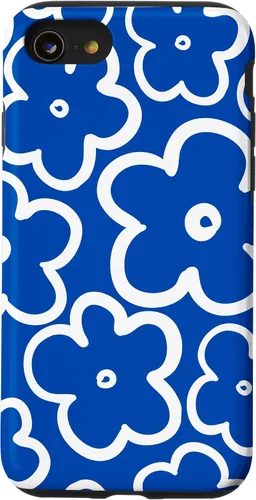 Vista 18 de Funda floral azul y blanca con diseño de flores silvestres para iPhone 16
