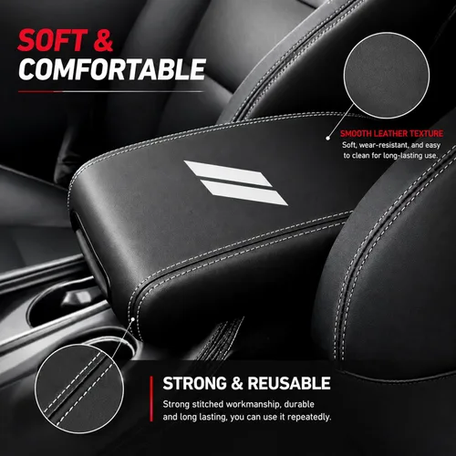 Vista 45 de YOSRTER Accesorios para Dodge Durango 2011-2018 2019 2020 Funda para reposabrazos de consola central, caja interior, decoración de reposabrazos