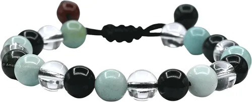 Vista 32 de Amazing Gemstone Pulsera de control de ira – Howlita Amazonita Lava Juego de pulseras para hombres y mujeres, curativa, calmante, ansiedad, alivio