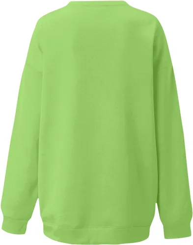 Vista 5 de Segaven Womens Fall Fashion 2023 Christmas Print Round Neck T Shirt Long Sleeve Casual Loose Sweatshirt
