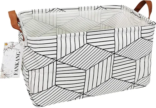 Vista 14 de Canasta plegable de almacenamiento para guardería, con revestimiento de polietileno impermeable, de grand tamaño, para niños y niñas, oficina