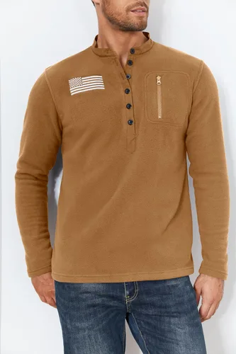 Vista 2 de Beotyshow Chaqueta de forro polar táctica para hombre, suave, cálido, con cremallera de un cuarto