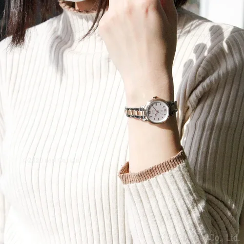 Vista 5 de Orient RN-WG0415A iO Ladies Metal Natural & Plain Solar Reloj Enviado desde Japón, Moderno