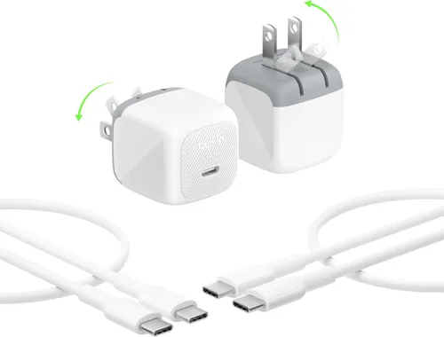 Vista 12 de Belkin Bloque de carga USB C de 45 W (paquete de 2) - Cable USB C incluido - Carga rápida PD3.1 PPS - Samsung Galaxy S25, S24, Apple iPhone 17, Air