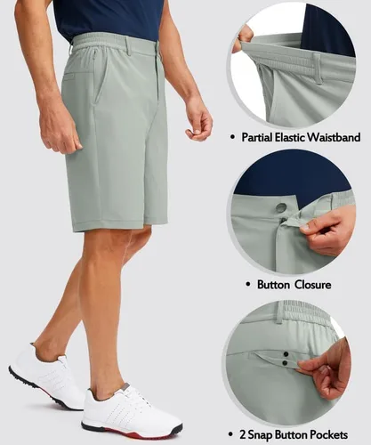 Vista 4 de G Gradual Men's Golf Shorts with 5 Pockets 9" Light Weight Stretch Quick Dry Casual Dress Work Shorts for Men
