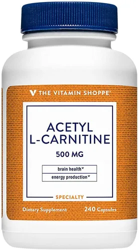 Vista 5 de The Vitamin Shoppe Acetil-L-Carnitina 500mg – Apoya la función saludable del cerebro y la memoria, promueve la producción de energía – Carnipure™