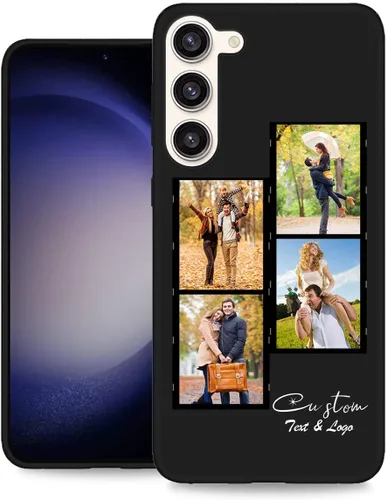 Vista 28 de Funda personalizada para Samsung Galaxy S23 Ultra con nombre de foto y texto - Funda suave y fina para teléfono móvil S 23 Ultra (negra) de 6.8