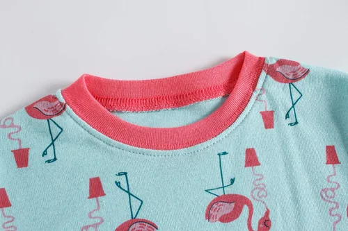 Vista 5 de KikizYe - Conjunto de pijama de manga corta para niñas pequeñas, 100% algodón