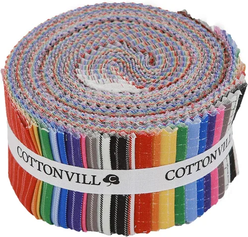 Vista 7 de COTTONVILL EMANON Stripe Lazy Gingham - Tela de algodón con estampado de 20 unidades (cuarto, rayas A)