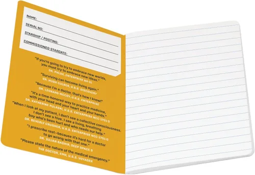 Vista 2 de Cuaderno médico de Star Trek, mini cuaderno tamaño pasaporte