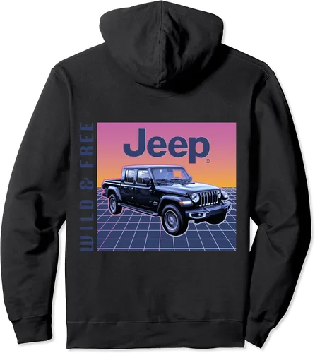 Vista 2 de Jeep Sudadera con capucha Wild & Free Gladiator (delanteratrasera), Negro, S