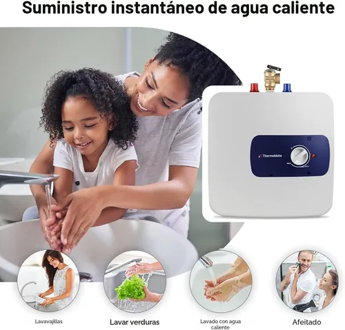 Vista 6 de ThermoMate Calentador de agua eléctrico con mini tanque, 1.32 galones, pequeño calentador de agua debajo del fregadero para punto de uso, agua
