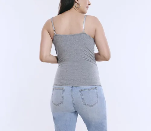 Vista 43 de Motherhood Maternity Camiseta sin mangas de lactancia con clip para mujer con correas ajustables y brasier integrado para lactancia materna