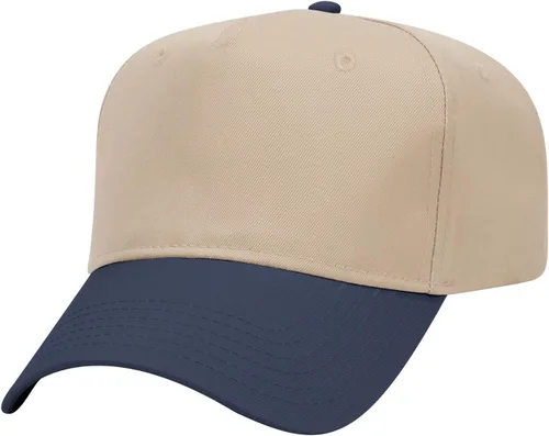Vista 49 de OTTO Gorra de béisbol de perfil medio con 5 paneles OTTO 31-069 Negro y natural.