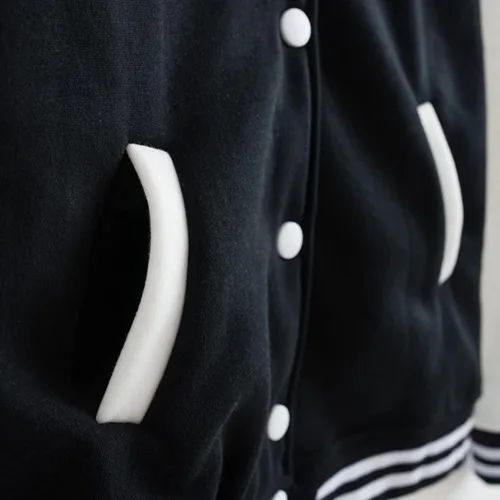 Vista 6 de Chaqueta de béisbol universitaria para hombre, casual, ajustada, para hombre