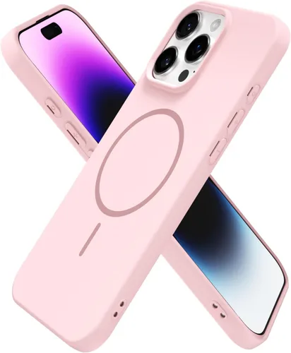 Vista 80 de Oakxco Funda de Silicona Mag Safe para iPhone 12 Pro Max, Funda Magnética Delgada y Fina Compatible con Carga Inalámbrica MagSafe, Bonita Funda