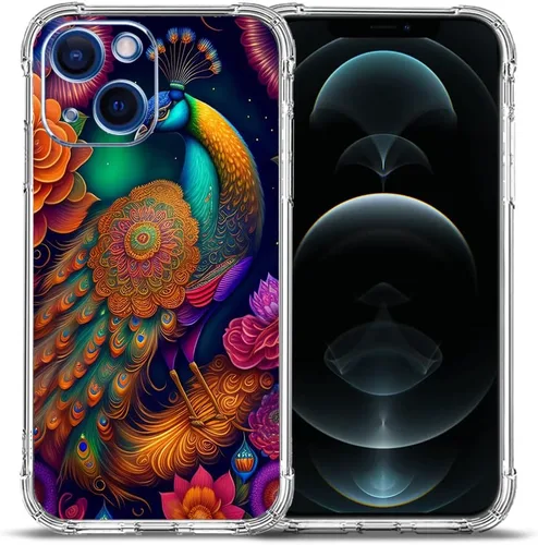 Vista 10 de Funda para iPhone 12, diseño de mariposas azules, rosas, protección contra caídas, a prueba de golpes, TPU de cuerpo completo, resistente a