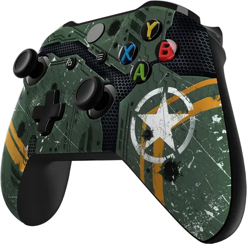 Vista 4 de eXtremeRate Army Mecha - Carcasa frontal estampada para Xbox One SX, kit de repuesto de cubierta frontal suave al tacto para Xbox One SX