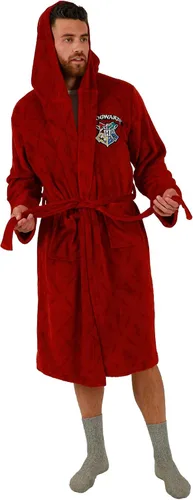 Vista 2 de Bata de Hogwarts de Harry Potter con capucha para hombre, comodidad y estilo mágicos