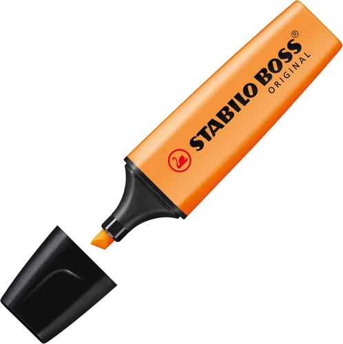 Vista 4 de Resaltador STABILO BOSS ORIGINAL - Paquete de 10 unidades, color naranja