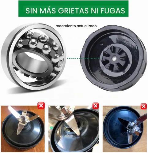 Vista 2 de [Versión actualizada] Cuchilla mezcladora de 7 aletas compatible con cuchilla de repuesto Ninja para Ninja Auto iQ BL682-30 BL642-30 BL450-30