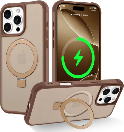 Vista 41 de CHAOFEnG Funda magnética compatible con iPhone 11 con soporte, prueba de caídas de grado militar, compatible con imán, anillo translúcido, parte
